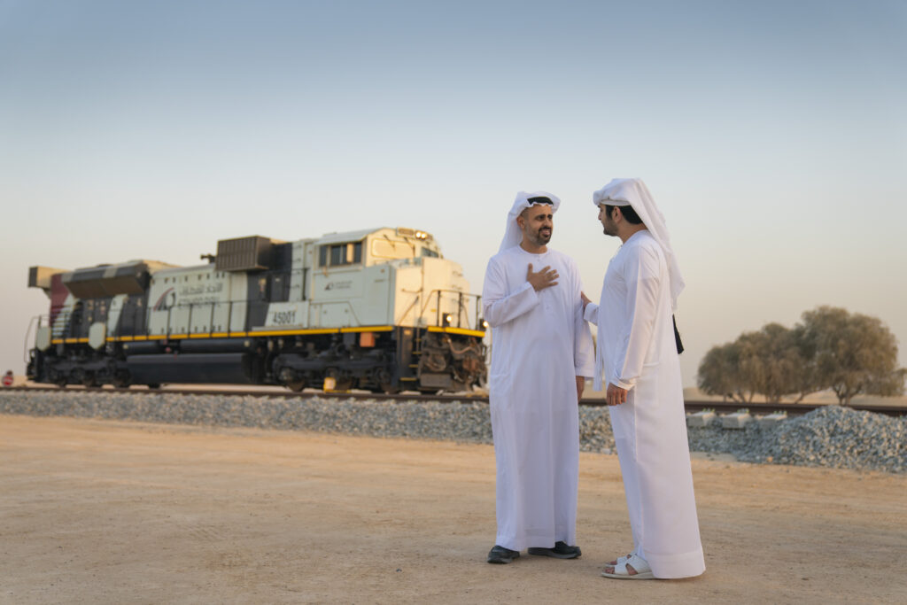 As The Project Reaches A New Milestone: Etihad Rail Trains Whiz Across The Desert